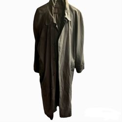 Black Mens Trench Coat Size 46 Regular 