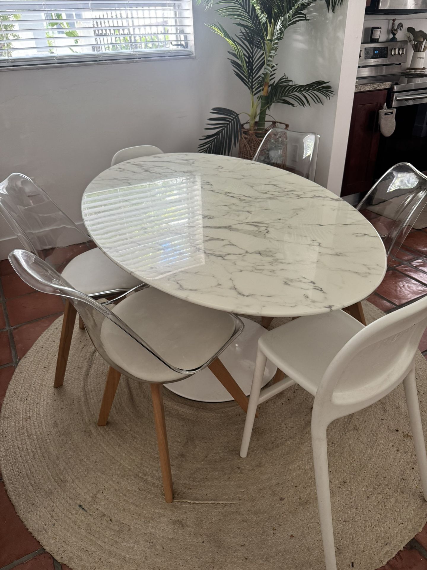 Carrara Marble Tulip Dining Table