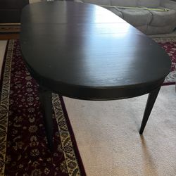 Black Double Leaf Dining Table