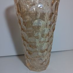 10" Champagne Hammered Vase