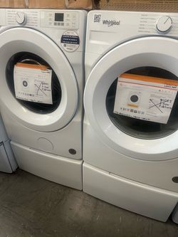Whirlpool front load washer and gas dryer