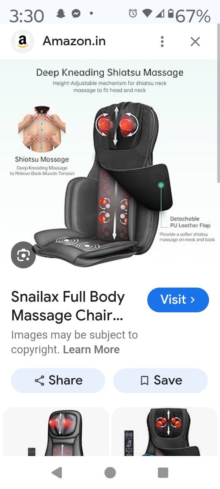 Snailax Shiatsu Full Body Massager With Heat $160
