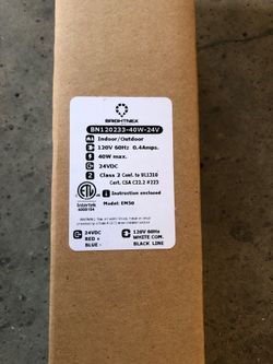 Bright nex 24v tranformer 40 watts max