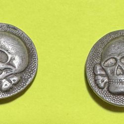 German WWII Waffen SS Totenkopf Tunic Skull Buttons