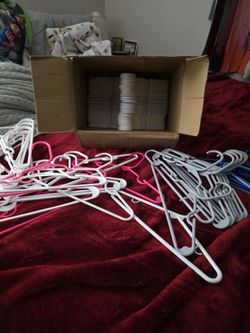 Large Lot of Plastic Baby Clothes Hangers