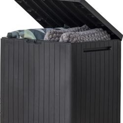 Outdoor Resin Storage Box for Patio, Pool, Garden, Sports Equipment - 30 Gallons - BRAND NEW IN BOX