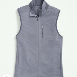 NWT Brooks Brothers Men’s Performance Series Full-Zip Pique Vest - Large Grey
