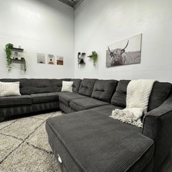 Grey Sectional Couch - Free Delivery 