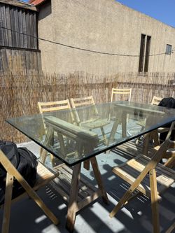 Italian Beveled Glass Table Top