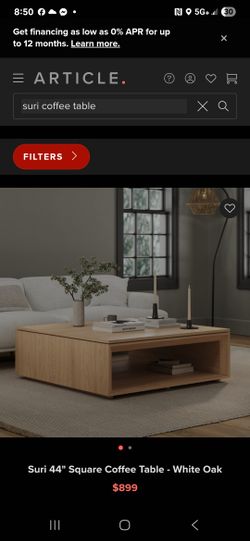 Suri Coffee Table White Oak