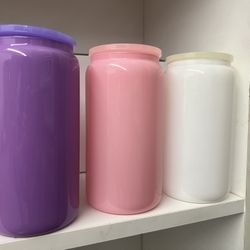 16Oz Macaron Glass Cup