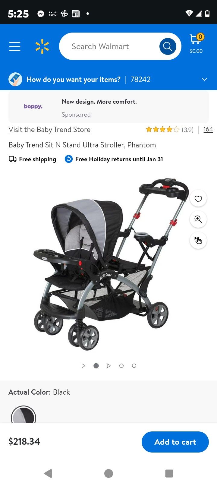 Baby Trend Sit N' Stand® Ultra Stroller, Phantom