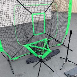 New $95 Baseball (3pc) Practice Set includes the 7x7’ Net Bow Frame, Ball Tee and Caddy Bag