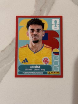 Panini sticker Luis Diaz 20 red