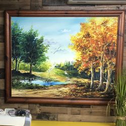 McCausland Oil painting About 40”x60” Large - Framed Colombian Painter 