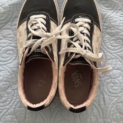 Vans Old Skool Pink/White Checkerbord Skate Sneakers - Women 8