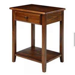 Night Owl Brown  Nightstand with USB Port