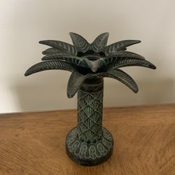 Metal Palm tree Candle Stick Holder 