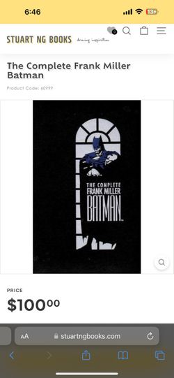 Complete Frank Miller BATMAN Comic Book