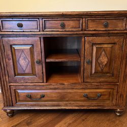  Solid Wood Rustic Console / TV Stand / Buffet – Storage Cabinet and Coffee Table Set