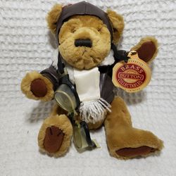 1997 Pickford Bears Brass Button bear aviator plush . Measures 12"   tall . 