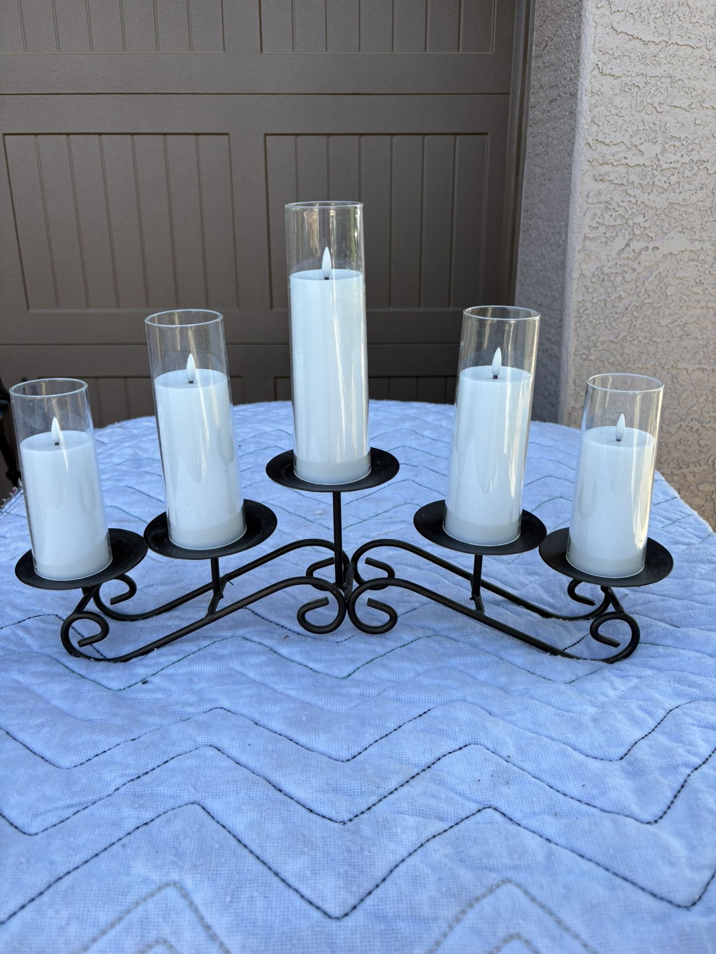 Small 5 Iron Candle Holder New