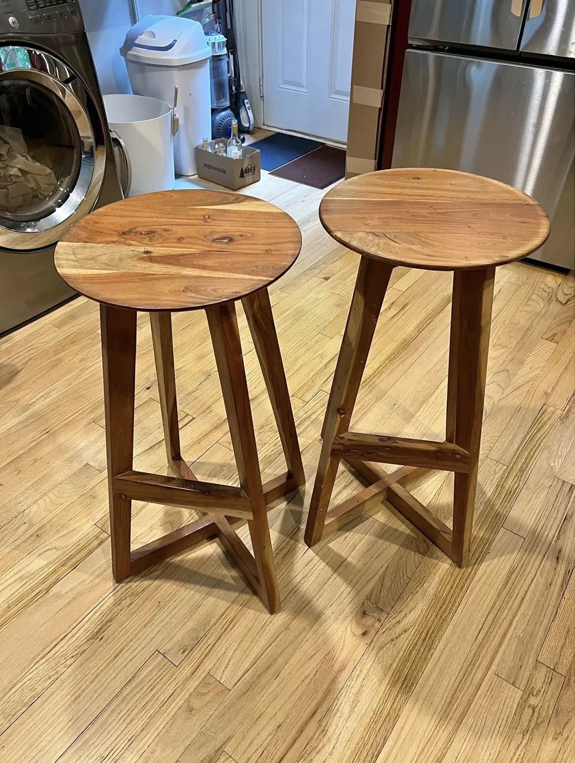 Wooden Stools - Set Of 2