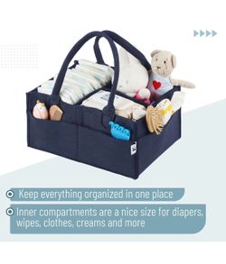 Mr. Pen- Baby Diaper Caddy Organizer, Navy Blue