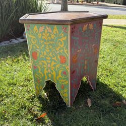 World Market Painted Side Table 