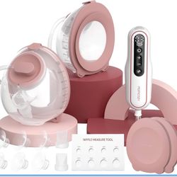 Momcozy Breast Pump V2 Pro Ultra-Lightweight, Hands-Free & Portable Wearable Pump with Upgraded Integrated DoubleFit Flange, Quiet & Leak-Proof Electr
