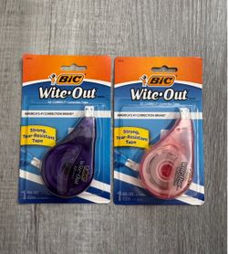 BIC Wite-Out EZ Correct Correction Tape, Writing Supplies, 39.3' Tape, White, 1-Count