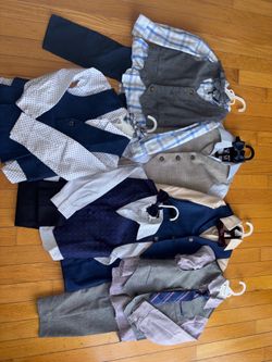 6 (six) Toddler Suits. Shirt Pants Vest & tie - Size 3T