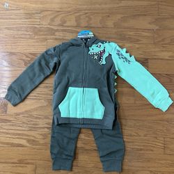 NWT Hurley Kids Dinosaur Hoodie and jogger 2pcs Set
