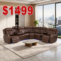 modern luxurious living room reclining sectional sofa