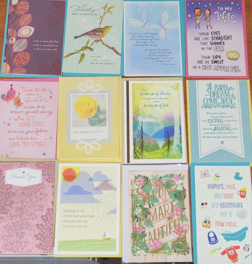 60 Greeting Cards Variety Pack