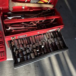 Homak tool chest with tools in it