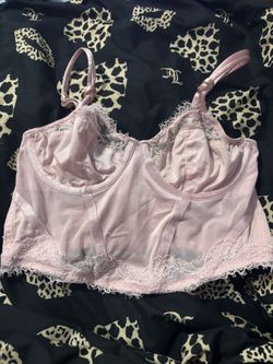 pink “corset” like crop top