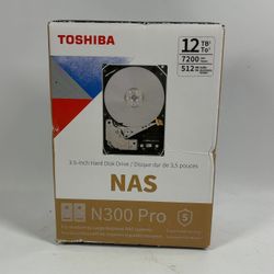 New Toshiba 3.5" N300 Pro 12TB eSATA III 6Gbps HDD HDWG51C