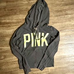 Pink Victoria’s Secret zip up hoodie
