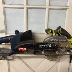 lP508 18V ONE+ brushless 7-1/4 inch CircularSaw and Ryobi 18V Chain Saw set