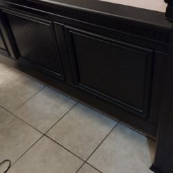 Cal King Bed With Mattress $400 OBO Black Frame Head Board Foot Board 