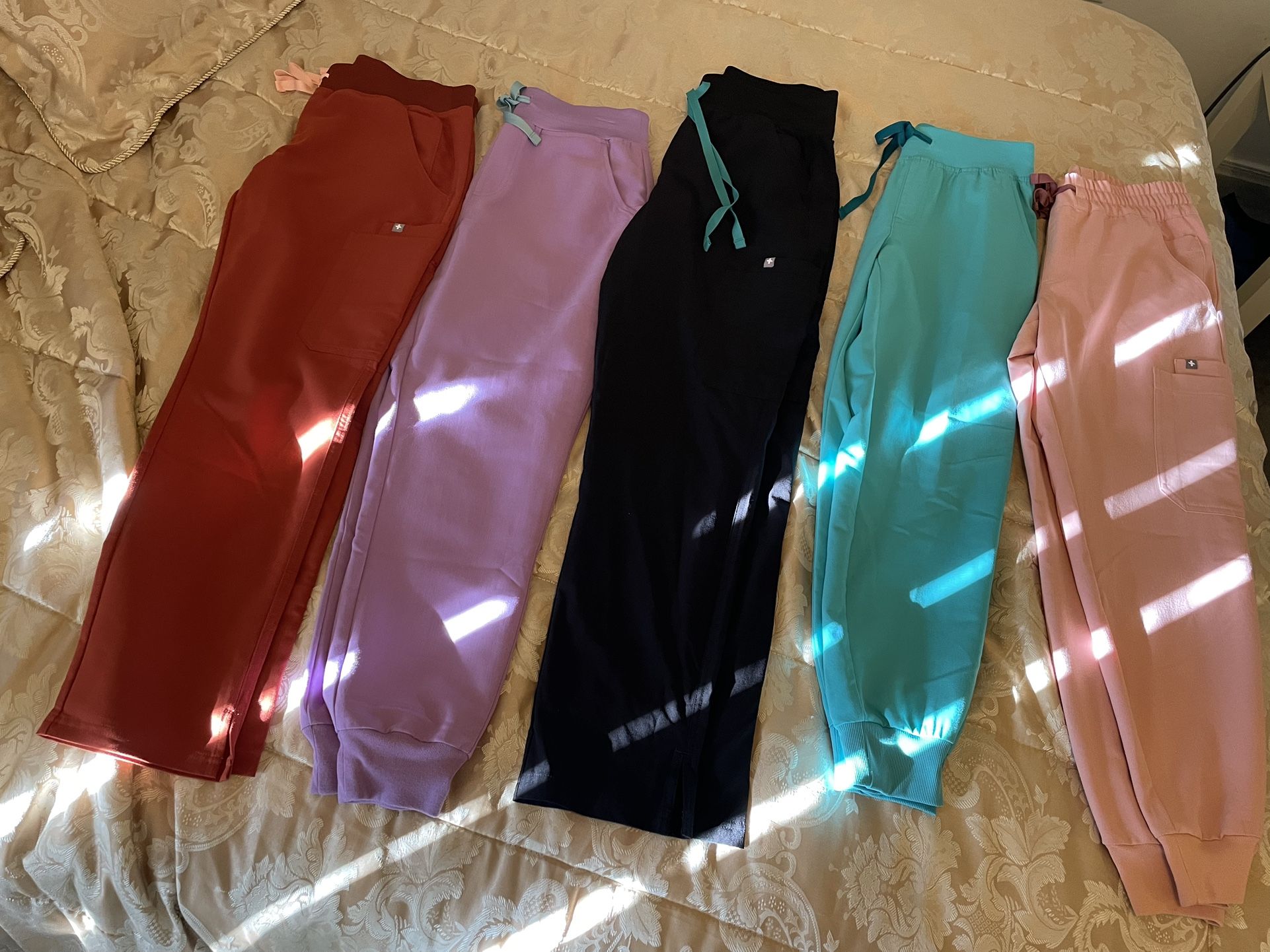 Lot 5 Womens Wear Figs Scrub Pants Small Petite Xs