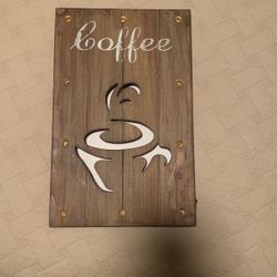 3D Wooden Coffee Sign(lights Up)