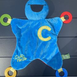 Gund Sesame Street BABY Cookie Monster Activity Security Blanket Teether Plush
