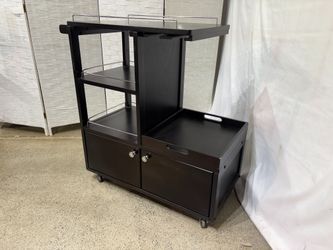 Winsome Galen Rolling Serving Bar Cart in Deep Espresso Finish