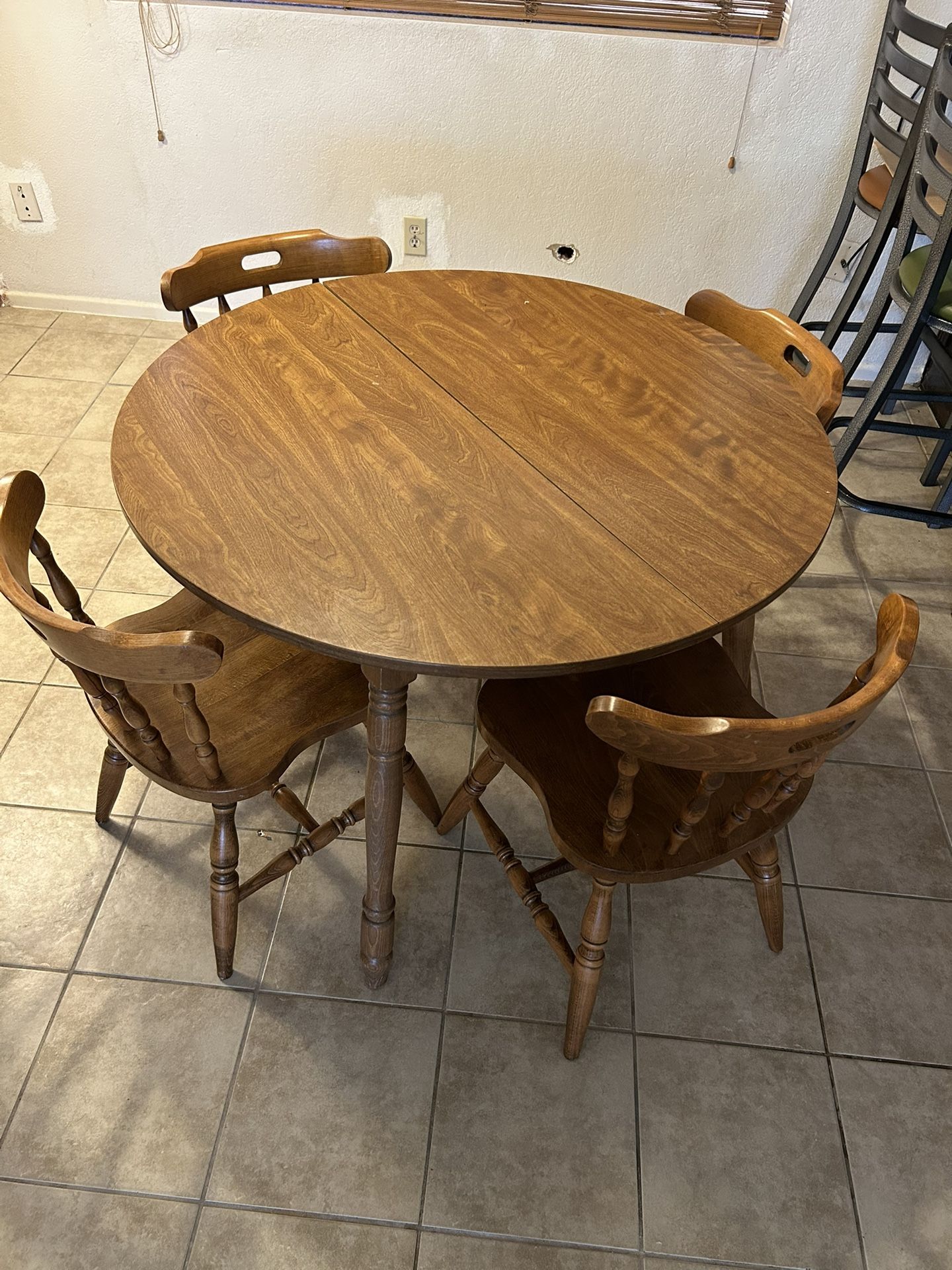 Adjustable Table With Chairs