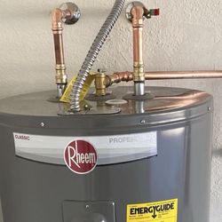 Water heater Gas, Electric, Tankless. Install, Flush 