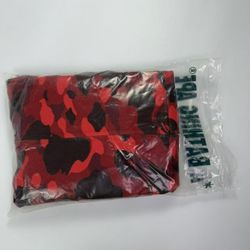 Red Camo Bape Full Sip Hoodie 