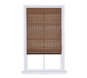 60-in x 48-in Provincial Light Filtering Cordless Bamboo Roman Shade