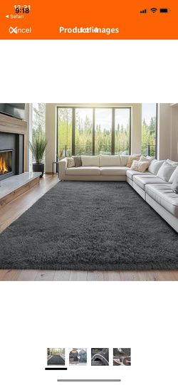 10x12 Living Room Rugs Area Rugs: Large Grey Shag Area Rugs for Living Room- 10x12 Big Shaggy Rugs- Gray Soft Indoor Carpets for Bedroom (Grey) Retail